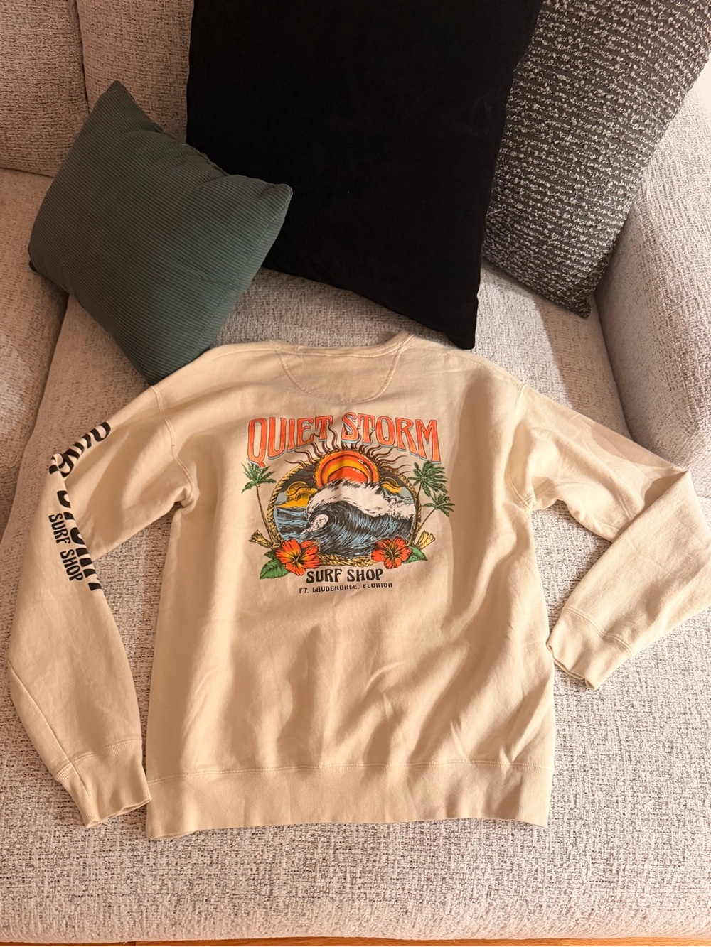 Quiet Storm Surf Shop sweatshirt
